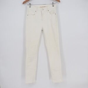 Levi's 721 Skinny Jeans Womens 26 White Denim Cotton Stretch 5-Pockets High Rise